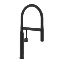 Baterie bucatarie cu pipa flexibila Grohe Essence negru mat Phantom Black
