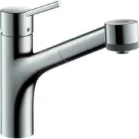 Baterie bucatarie cu dus extractibil Hansgrohe Talis M52 crom lucios