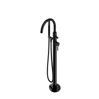 Baterie cada-dus freestanding Omnires Y monocomanda finisaj negru semimat