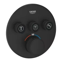 Baterie cada - dus Grohe Grohtherm SmartControl negru mat Phantom Black fara corp ingropat