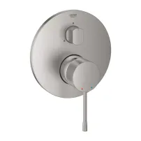 Baterie cada - dus incastrata Grohe Essence 3 iesiri crom periat Supersteel fara corp ingropat
