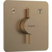 Baterie dus incastrata bronz periat Hansgrohe DuoTurn Q 2 functii