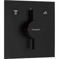 Baterie dus incastrata negru mat Hansgrohe DuoTurn E 2 functii