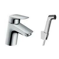 Baterie lavoar Hansgrohe Logis cu dus igienic crom