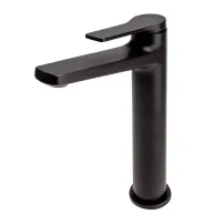Baterie lavoar inalta FDesign Seppia monocomanda negru mat