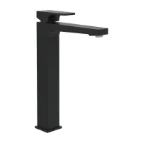 Baterie lavoar inalta Villeroy&Boch Architectura Square negru mat cu ventil Push-Open