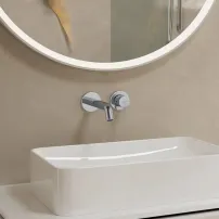 Baterie lavoar incastrata Hansgrohe Tecturis S crom lucios fara corp incastrat