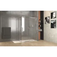 Cabina de dus dreptunghiulara Inter Ceramic cu usa glisanta 110x90 cm crom lucios - transparent