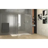 Cabina de dus dreptunghiulara Inter Ceramic cu usa glisanta 120x80 cm crom lucios - transparent