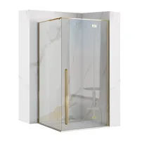 Cabina de dus dreptunghiulara Rea Fargo cu usa batanta 90x120 auriu