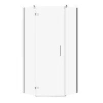 Cabina de dus pentagonala Cersanit Jota cu usa batanta stanga 90x90 crom