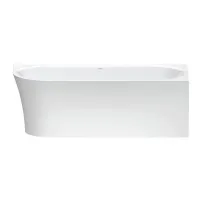 Cada freestanding Duravit DuraSenja 150x75 cm finisaj alb dreapta lipita de perete, BTW
