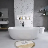 Cada Freestanding Hatria Tiberis 170 cm ovala cu instalatie scurgere
