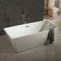 Cada freestanding Inter Ceramic acril alb 161.5x72 cm