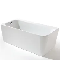 Cada freestanding Kreiner Maggie 160x75 cm finisaj alb stanga lipita de perete, BTW