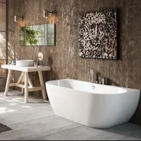 Cada freestanding Kreiner Vera 166x80 cm finisaj alb lipita de perete, BTW