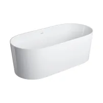 Cada freestanding Omnires Ovo M+ compozit alb lucios 160x75 cm