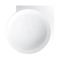 Cada pe colt asimetrica Omnires Ovo M+ compozit alb mat 120x120 cm