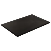 Cadita compozit pentru dus Inter Ceramic dreptunghiulara 100x80 cm finisaj piatra-negru mat