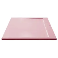 Cadita compozit pentru dus Inter Ceramic patrata 90x90 cm roz