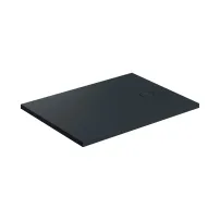 Cadita de dus compozit Omnires AquaRock M+ dreptunghiulara negru lava mat 80x120 cm