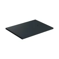 Cadita de dus compozit Omnires AquaRock M+ dreptunghiulara negru lava mat 90x100 cm