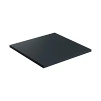 Cadita de dus compozit Omnires AquaRock M+ patrata negru lava mat 90x90 cm