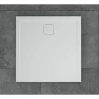 Cadita de dus patrata alb SanSwiss Livada W20Q 100x100 cm slim