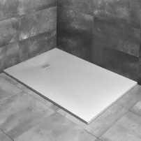 Cadita dus compozit dreptunghiulara Radaway Kyntos F 120x90 cm alb