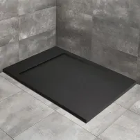 Cadita dus compozit dreptunghiulara Radaway Teos F 130x90 cm negru