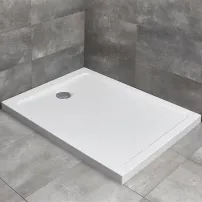 Cadita dus dreptunghiulara Radaway Doros F 140x80 cm acril alb