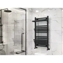 Calorifer de baie portprosop Rune Ystav 1000x500 mm negru mat