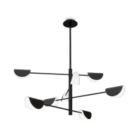 Candelabru Maytoni Mollis negru/negru 8 becuri