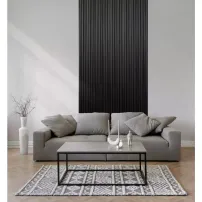 Capat panou riflaj stanga Lamelio Onda finisaj negru 3.8x270 cm