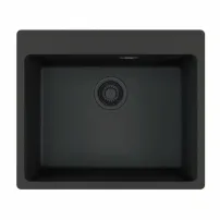 Chiuveta bucatarie compozit Franke Maris VN 59x50 cm cu 1 cuva finisaj negru mat