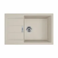 Chiuveta bucatarie compozit Franke Sirius Avena 1 cuva cu picurator 78x50 cm tectonite finisaj bej mat