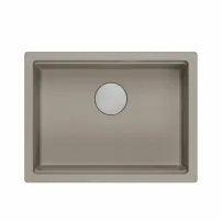 Chiuveta compozit sub blat Quadron Logan 100 bej - inox 59.5x45.1 cm