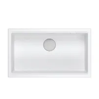 Chiuveta compozit sub blat Quadron Logan 110 alb - inox 76x44 cm