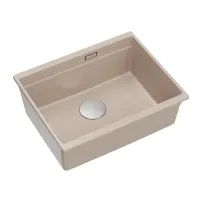 Chiuveta compozit sub blat Quadron Logan 100 bej - inox 56x45 cm