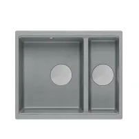 Chiuveta compozit incastrata Quadron Logan 150 gri - inox 56x46 cm