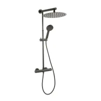 Coloana de dus cu baterie termostatata Ferro Trevi finisaj gri Gun Metal mat