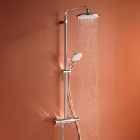 Coloana de dus cu baterie termostatata Grohe Tempesta 210 finisaj crom lucios