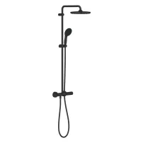 Coloana de dus cu baterie termostatata negru mat Grohe Tempesta 250