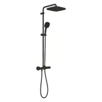 Coloana de dus cu baterie termostatata negru mat Grohe Vitalio 250 Cube