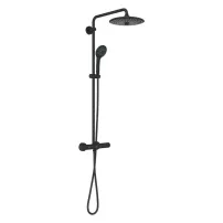 Coloana de dus cu baterie termostatata negru mat Grohe Euphoria 260