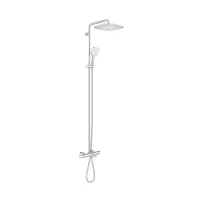 Coloana de dus cu termostat Grohe Tempesta 250 Cube finisaj crom lucios