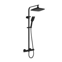 Coloana de dus cu termostat Rea Tom palarie 1 functie negru mat