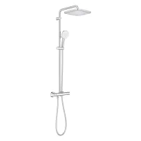 Coloana de dus Grohe Tempesta 250 Cube cu baterie termostatata crom lucios