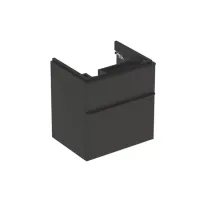 Dulap baza pentru lavoar suspendat Geberit Smyle Square lava gri inchis 2 sertare 59 cm