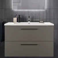Dulap baza suspendat Ideal Standard i.life B gri quartz mat 2 sertare 100 cm